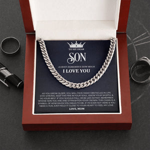 To My Dear Son | Always Remember | Jewelry | C30184T, C30184TG, lx-C30184, PB23-WOOD, PROD-1996457, PT-1772, USER-43062 | TageUnlimited