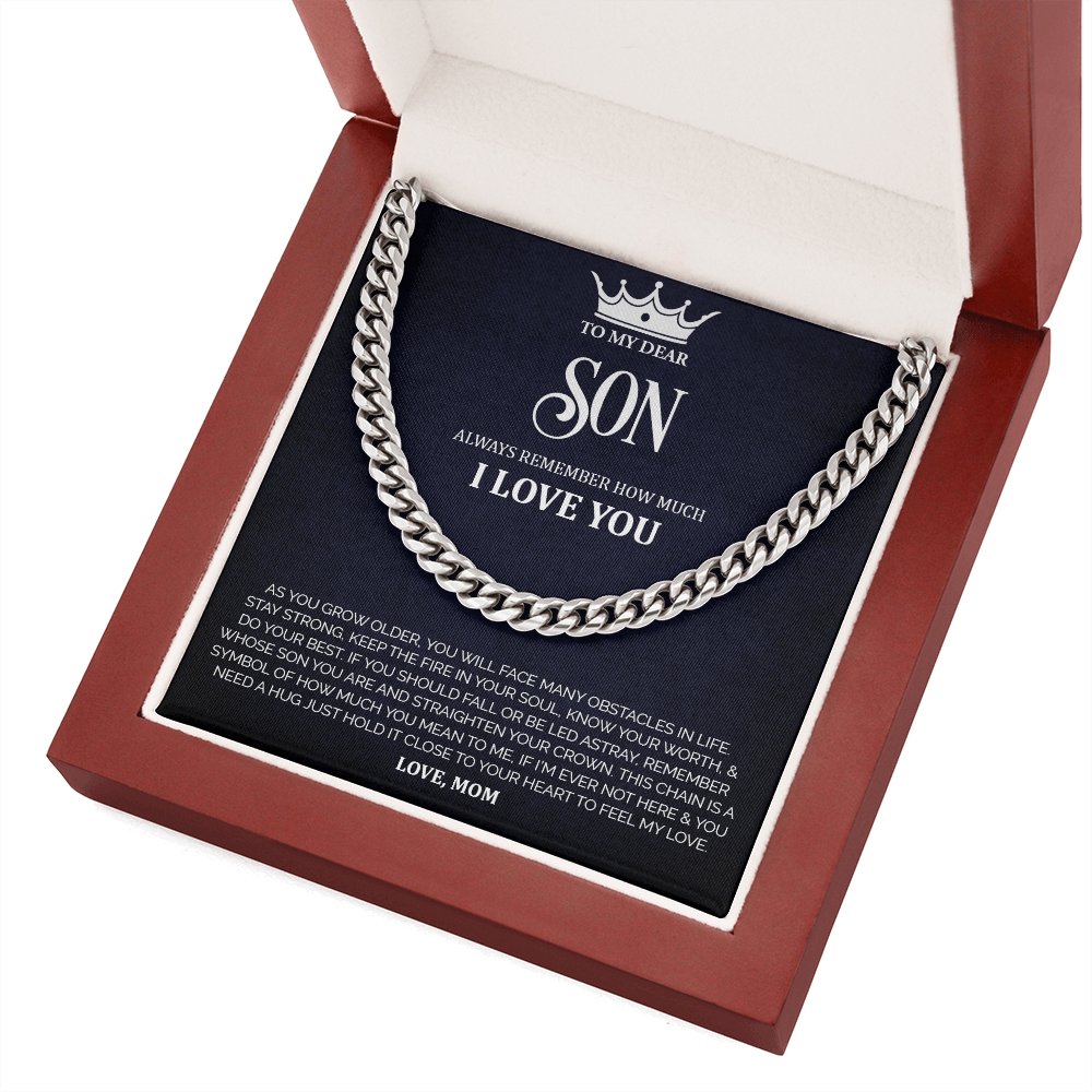 To My Dear Son | Always Remember | Jewelry | C30184T, C30184TG, lx-C30184, PB23-WOOD, PROD-1996457, PT-1772, USER-43062 | TageUnlimited