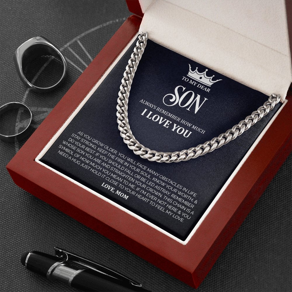 To My Dear Son | Always Remember | Jewelry | C30184T, C30184TG, lx-C30184, PB23-WOOD, PROD-1996457, PT-1772, USER-43062 | TageUnlimited