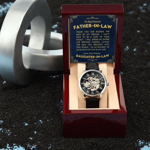 To My Future Father In Law | Openwork Watch Plus Message Card | Jewelry | TageUnlimited