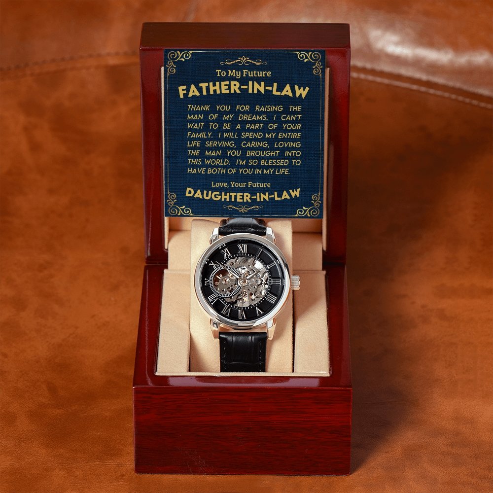 To My Future Father In Law | Openwork Watch Plus Message Card | Jewelry | TageUnlimited