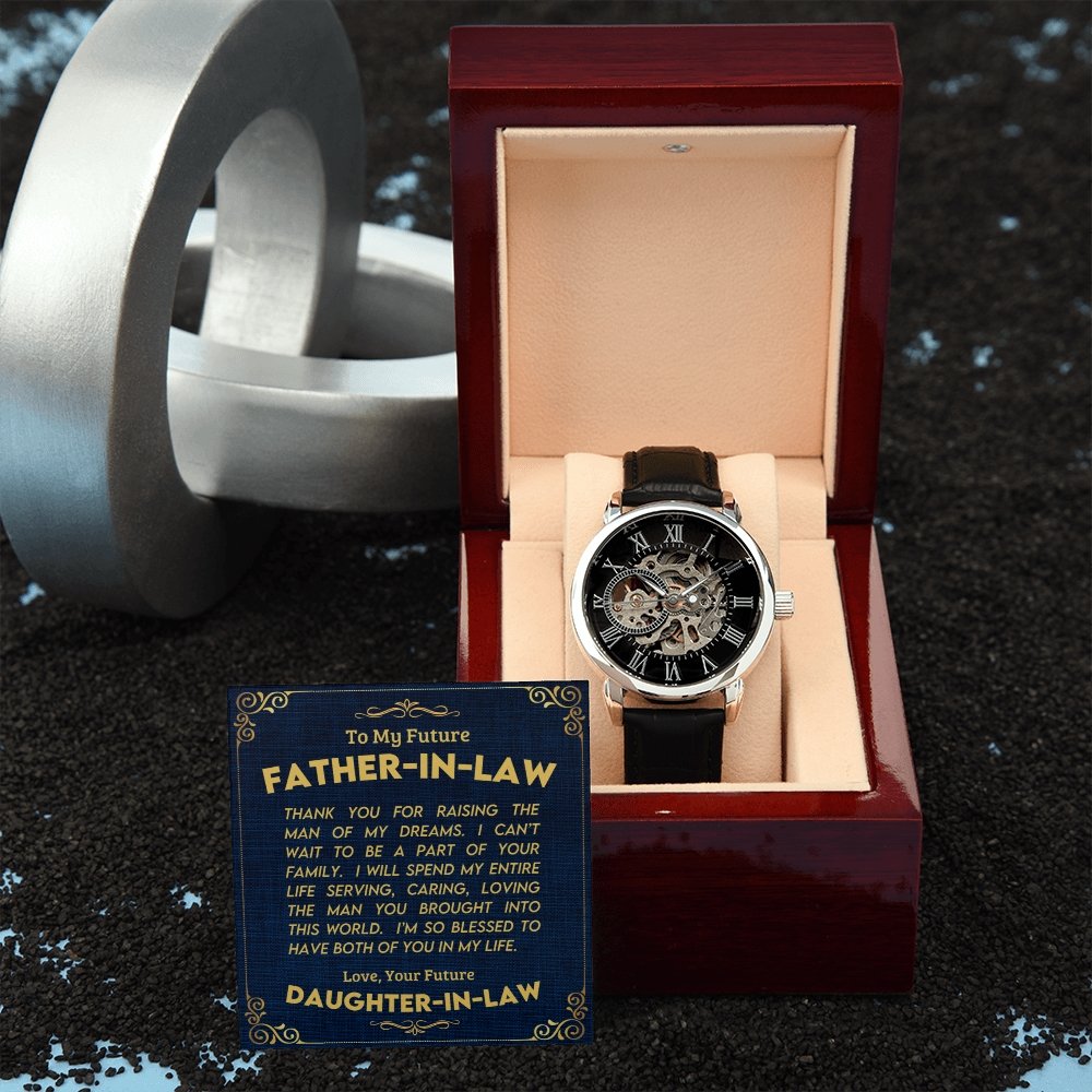 To My Future Father In Law | Openwork Watch Plus Message Card | Jewelry | TageUnlimited