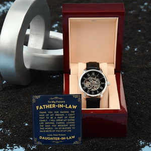 To My Future Father In Law | Openwork Watch Plus Message Card | Jewelry | TageUnlimited
