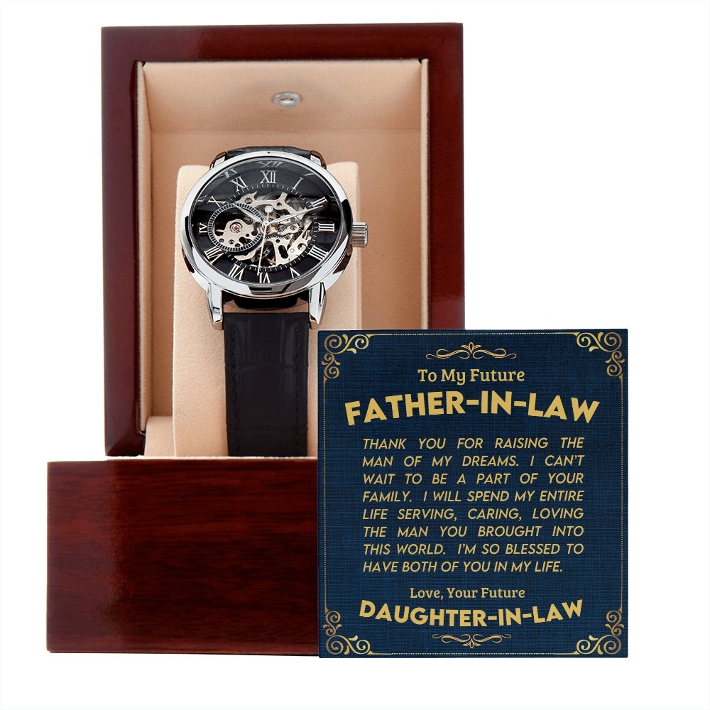 To My Future Father In Law | Openwork Watch Plus Message Card | Jewelry | TageUnlimited