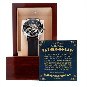 To My Future Father In Law | Openwork Watch Plus Message Card | Jewelry | TageUnlimited