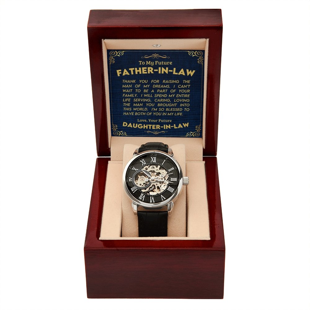 To My Future Father In Law | Openwork Watch Plus Message Card | Jewelry | TageUnlimited