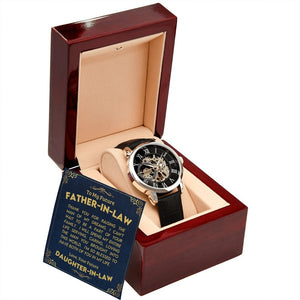 To My Future Father In Law | Openwork Watch Plus Message Card | Jewelry | TageUnlimited