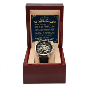 To My Future Father In Law | Openwork Watch Plus Message Card | Jewelry | TageUnlimited