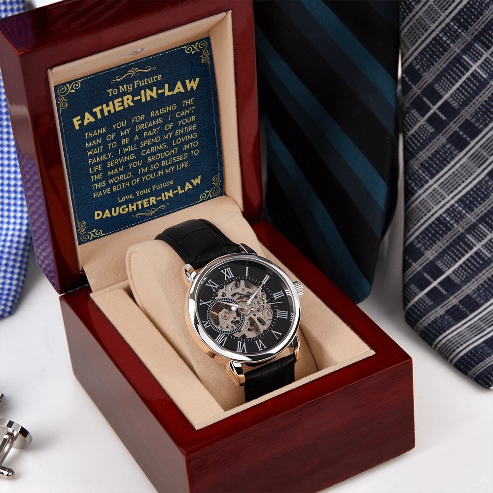 To My Future Father In Law | Openwork Watch Plus Message Card | Jewelry | TageUnlimited