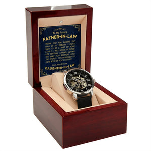 To My Future Father In Law | Openwork Watch Plus Message Card | Jewelry | TageUnlimited