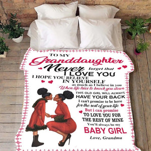 To My Granddaughter You'll Always Be My Baby Girl Blanket. | Blanket | TageUnlimited