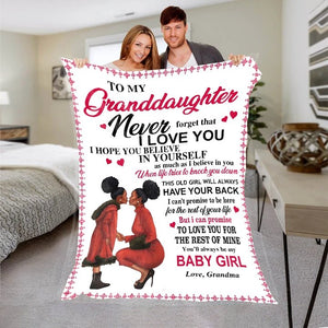 To My Granddaughter You'll Always Be My Baby Girl Blanket. | Blanket | TageUnlimited