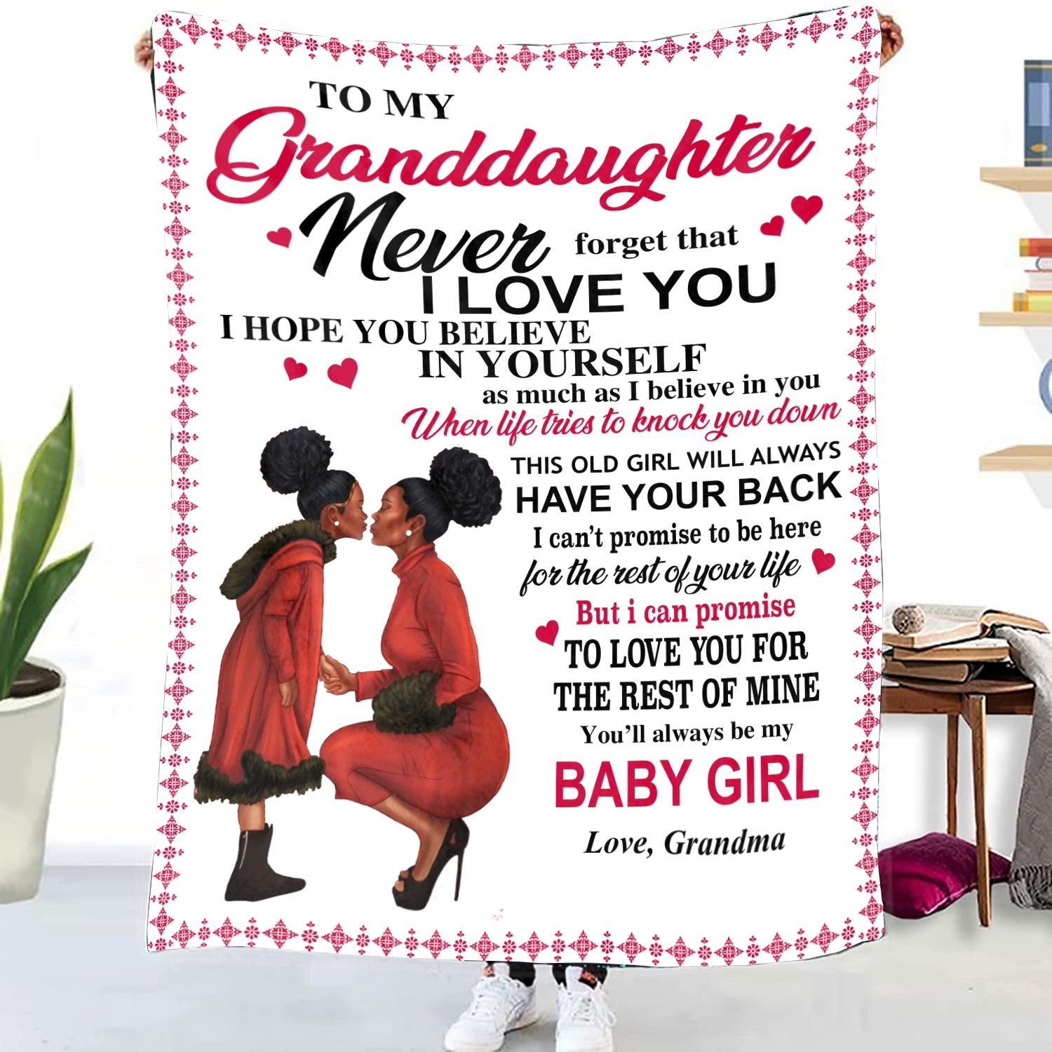 To My Granddaughter You'll Always Be My Baby Girl Blanket. | Blanket | TageUnlimited