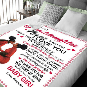 To My Granddaughter You'll Always Be My Baby Girl Blanket. | Blanket | TageUnlimited