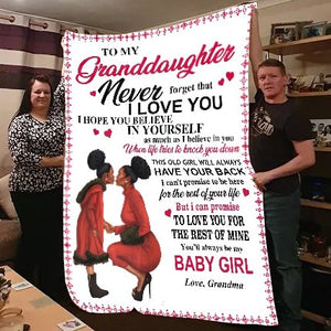 To My Granddaughter You'll Always Be My Baby Girl Blanket. | Blanket | TageUnlimited