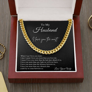 To My Husband | I Love You The Most ❤️🥰 | Jewelry | C30184T, C30184TG, lx-C30184, PB23-WOOD, PROD-1805590, PT-1772, USER-43062 | TageUnlimited