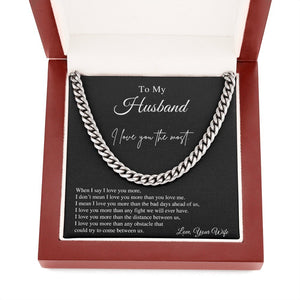 To My Husband | I Love You The Most ❤️🥰 | Jewelry | C30184T, C30184TG, lx-C30184, PB23-WOOD, PROD-1805590, PT-1772, USER-43062 | TageUnlimited