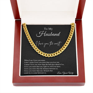 To My Husband | I Love You The Most ❤️🥰 | Jewelry | C30184T, C30184TG, lx-C30184, PB23-WOOD, PROD-1805590, PT-1772, USER-43062 | TageUnlimited