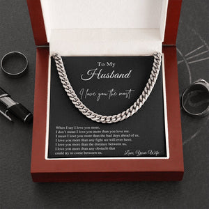 To My Husband | I Love You The Most ❤️🥰 | Jewelry | C30184T, C30184TG, lx-C30184, PB23-WOOD, PROD-1805590, PT-1772, USER-43062 | TageUnlimited