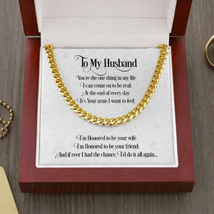 To My Husband | I'm Honored To Be Your Wife ❤️💖 | Jewelry | C30184T, C30184TG, lx-C30184, PB23-WOOD, PROD-1818807, PT-1772, USER-43062 | TageUnlimited