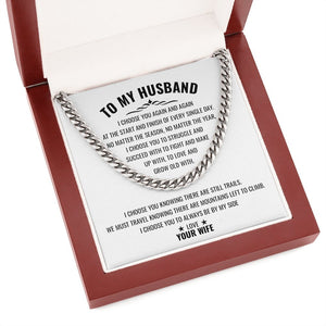 To My Husband | To Love And Grow Old With You 💕💓 | Jewelry | C30184T, C30184TG, lx-C30184, PB23-WOOD, PROD-1818842, PT-1772, USER-43062 | TageUnlimited