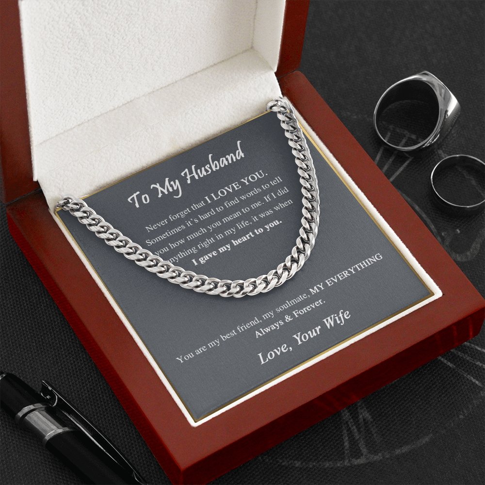 To My Husband | You Are My Everything ❤️ | Jewelry | C30184T, C30184TG, lx-C30184, PB23-WOOD, PROD-1818369, PT-1772, USER-43062 | TageUnlimited