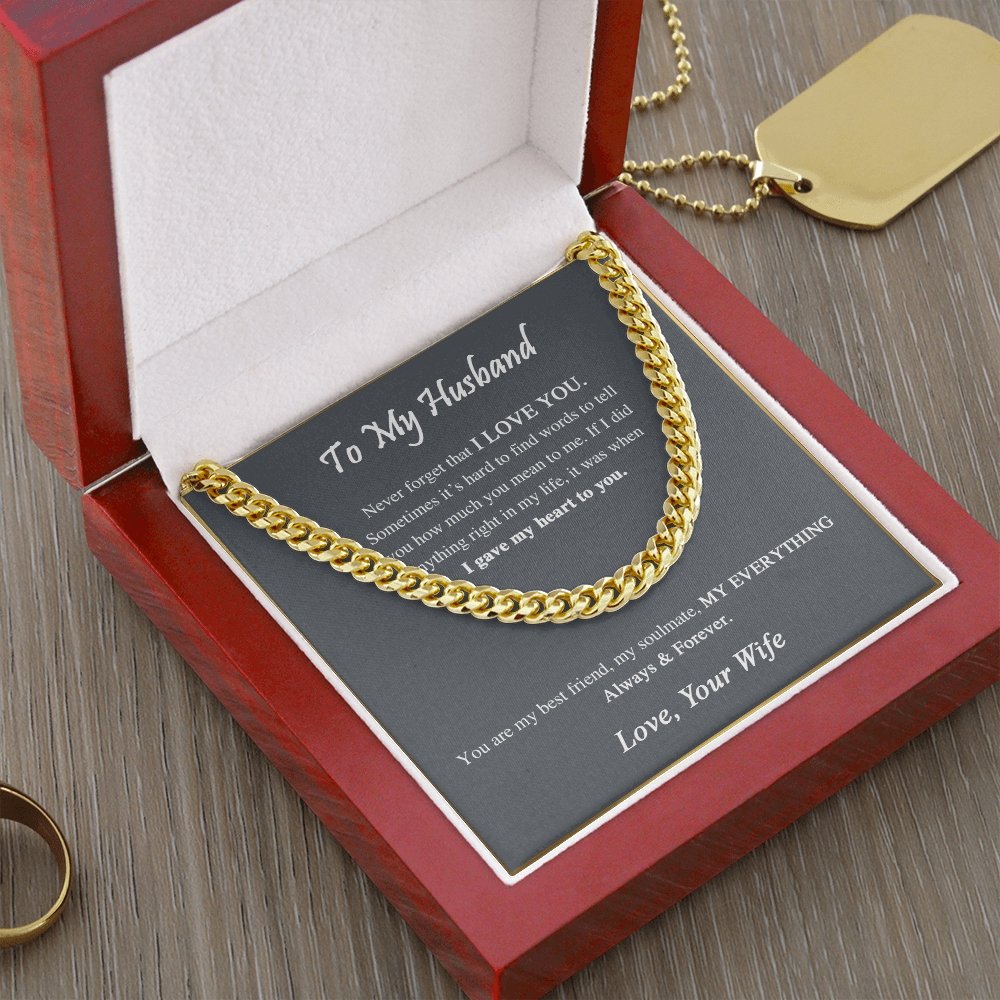 To My Husband | You Are My Everything ❤️ | Jewelry | C30184T, C30184TG, lx-C30184, PB23-WOOD, PROD-1818369, PT-1772, USER-43062 | TageUnlimited