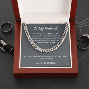 To My Husband | You Are My Everything ❤️ | Jewelry | C30184T, C30184TG, lx-C30184, PB23-WOOD, PROD-1818369, PT-1772, USER-43062 | TageUnlimited