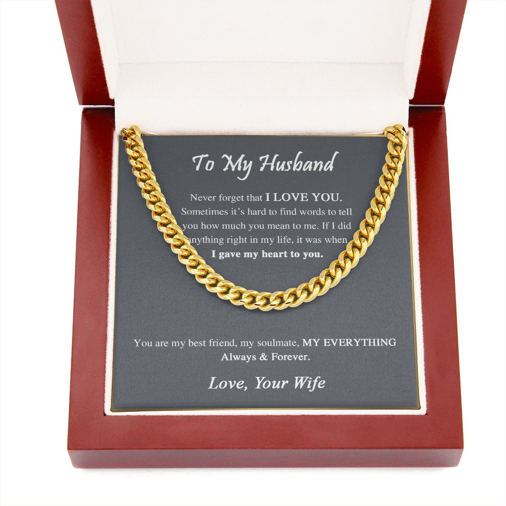 To My Husband | You Are My Everything ❤️ | Jewelry | C30184T, C30184TG, lx-C30184, PB23-WOOD, PROD-1818369, PT-1772, USER-43062 | TageUnlimited