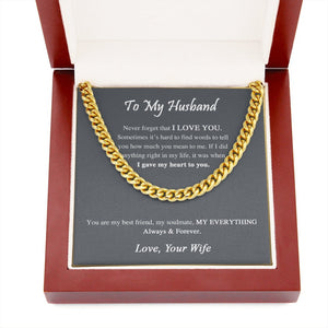 To My Husband | You Are My Everything ❤️ | Jewelry | C30184T, C30184TG, lx-C30184, PB23-WOOD, PROD-1818369, PT-1772, USER-43062 | TageUnlimited