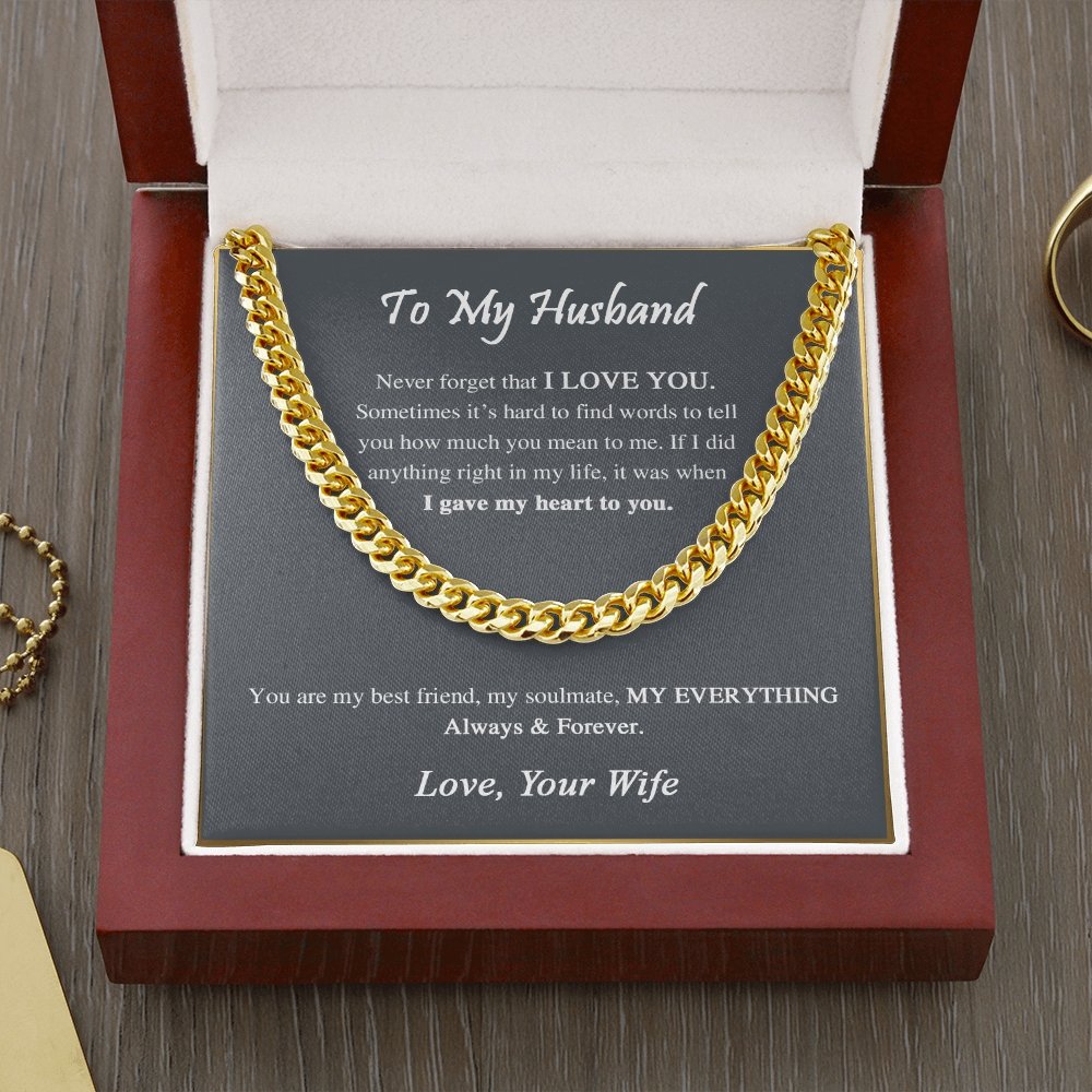 To My Husband | You Are My Everything ❤️ | Jewelry | C30184T, C30184TG, lx-C30184, PB23-WOOD, PROD-1818369, PT-1772, USER-43062 | TageUnlimited