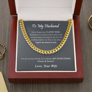 To My Husband | You Are My Everything ❤️ | Jewelry | C30184T, C30184TG, lx-C30184, PB23-WOOD, PROD-1818369, PT-1772, USER-43062 | TageUnlimited