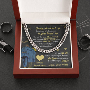 To My Husband | You Are The Most Beautiful Thing ❤️🔥 | Jewelry | C30184T, C30184TG, lx-C30184, PB23-WOOD, PROD-1818809, PT-1772, USER-43062 | TageUnlimited