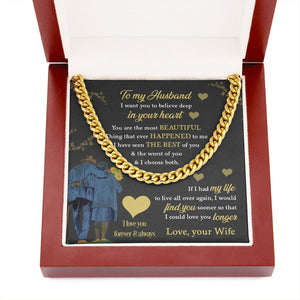 To My Husband | You Are The Most Beautiful Thing ❤️🔥 | Jewelry | C30184T, C30184TG, lx-C30184, PB23-WOOD, PROD-1818809, PT-1772, USER-43062 | TageUnlimited
