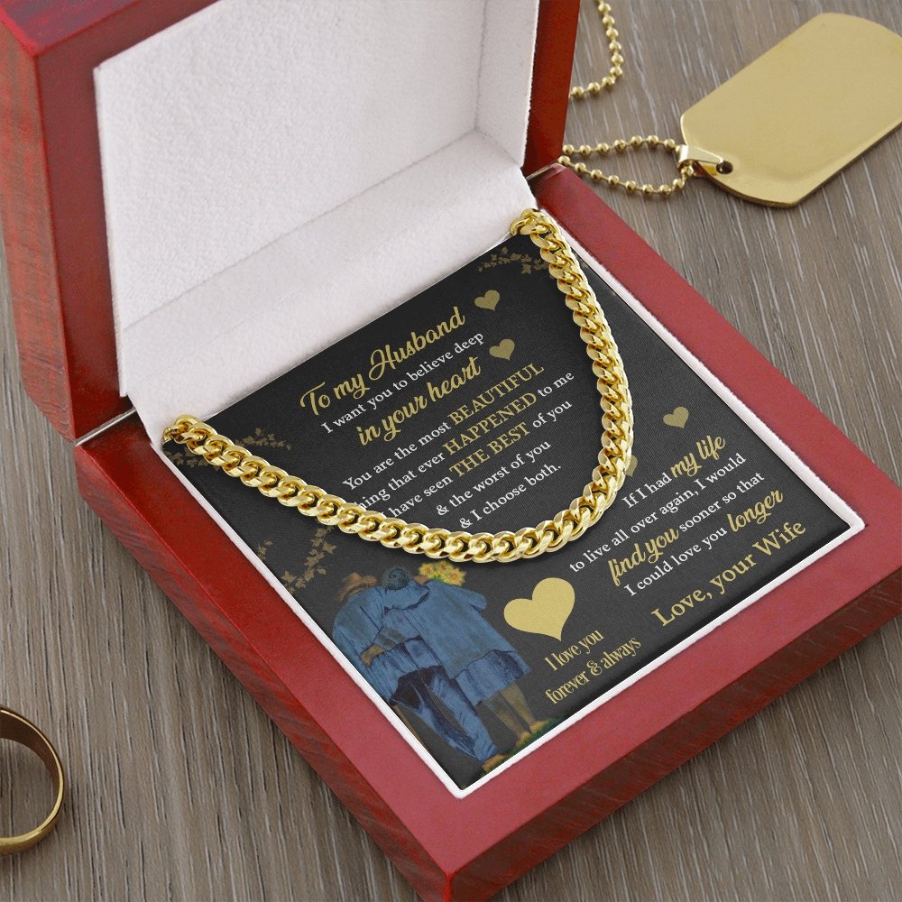 To My Husband | You Are The Most Beautiful Thing ❤️🔥 | Jewelry | C30184T, C30184TG, lx-C30184, PB23-WOOD, PROD-1818809, PT-1772, USER-43062 | TageUnlimited