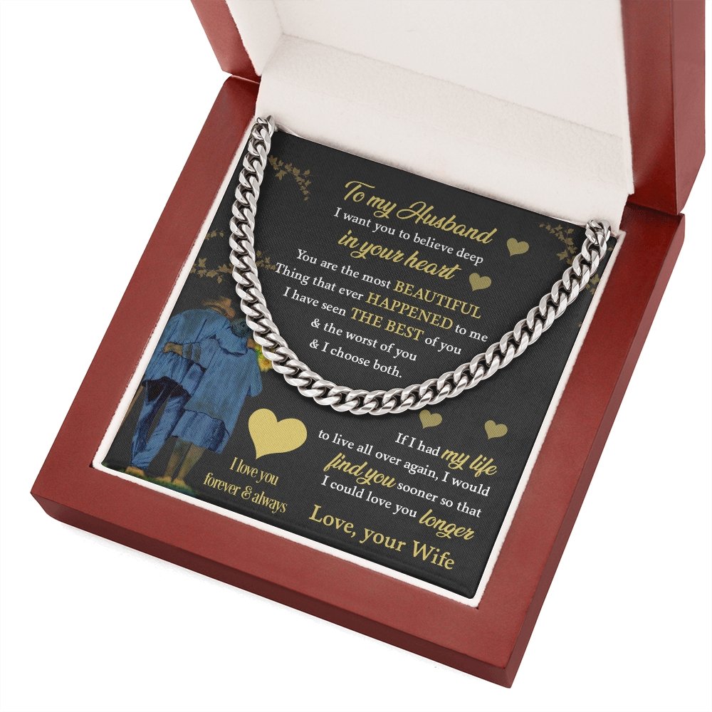To My Husband | You Are The Most Beautiful Thing ❤️🔥 | Jewelry | C30184T, C30184TG, lx-C30184, PB23-WOOD, PROD-1818809, PT-1772, USER-43062 | TageUnlimited
