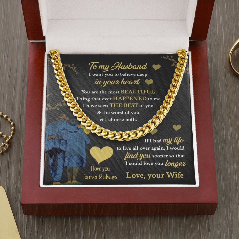 To My Husband | You Are The Most Beautiful Thing ❤️🔥 | Jewelry | C30184T, C30184TG, lx-C30184, PB23-WOOD, PROD-1818809, PT-1772, USER-43062 | TageUnlimited