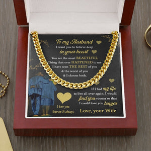 To My Husband | You Are The Most Beautiful Thing ❤️🔥 | Jewelry | C30184T, C30184TG, lx-C30184, PB23-WOOD, PROD-1818809, PT-1772, USER-43062 | TageUnlimited