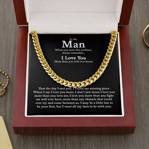 To My Man | All My Last To be With You ❤️🎁 | Jewelry | C30184T, C30184TG, lx-C30184, PB23-WOOD, PROD-1805047, PT-1772, USER-43062, WARRANTY-UPSELL | TageUnlimited