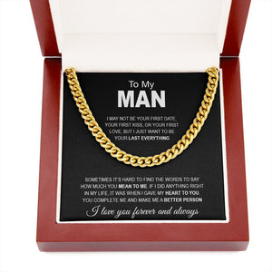 To MY MAN | I WANT TO BE YOUR LAST EVERYTHING | Jewelry | C30184T, C30184TG, lx-C30184, PB23-WOOD, PROD-1820292, PT-1772, USER-43062 | TageUnlimited