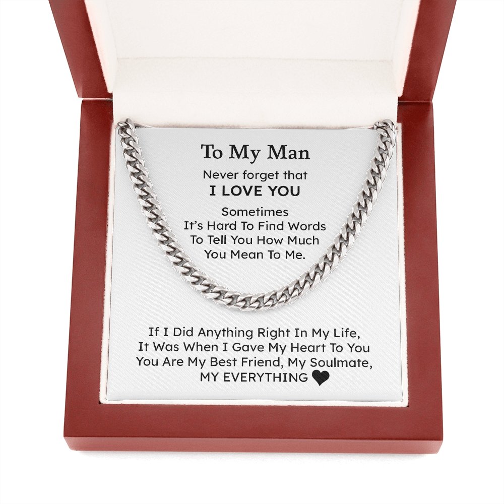 To My Man | My Everything ❤️🥰 | Jewelry | C30184T, C30184TG, lx-C30184, PB23-WOOD, PROD-1805744, PT-1772, USER-43062 | TageUnlimited
