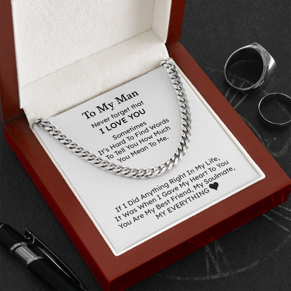 To My Man | My Everything ❤️🥰 | Jewelry | C30184T, C30184TG, lx-C30184, PB23-WOOD, PROD-1805744, PT-1772, USER-43062 | TageUnlimited