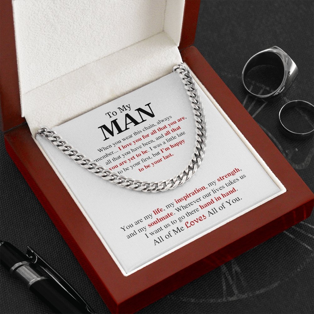 To My Man | You are My Life ❤️💕 | Jewelry | C30184T, C30184TG, lx-C30184, PB23-WOOD, PROD-1823362, PT-1772, USER-43062 | TageUnlimited