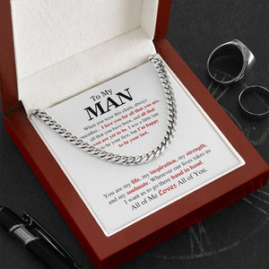 To My Man | You are My Life ❤️💕 | Jewelry | C30184T, C30184TG, lx-C30184, PB23-WOOD, PROD-1823362, PT-1772, USER-43062 | TageUnlimited