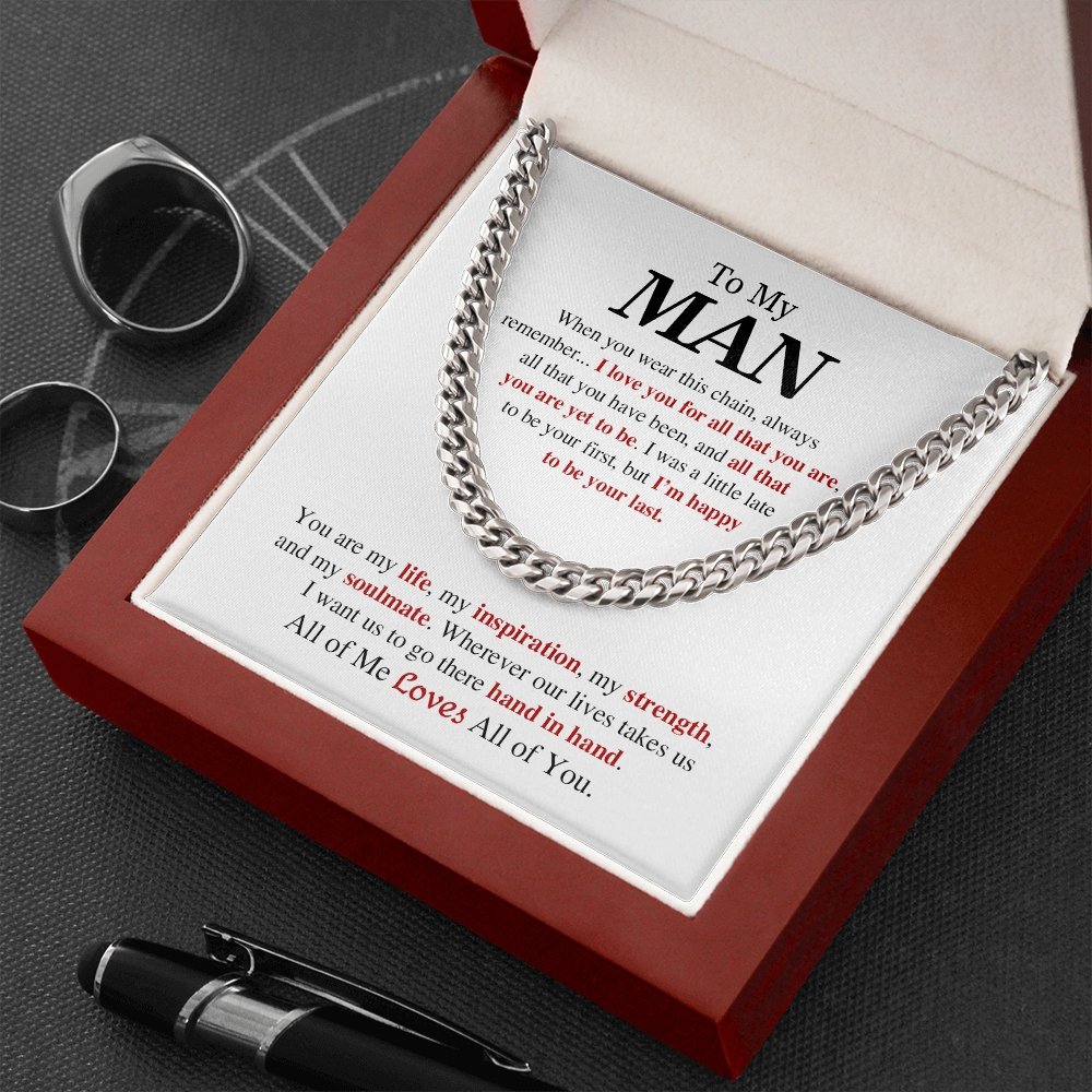 To My Man | You are My Life ❤️💕 | Jewelry | C30184T, C30184TG, lx-C30184, PB23-WOOD, PROD-1823362, PT-1772, USER-43062 | TageUnlimited