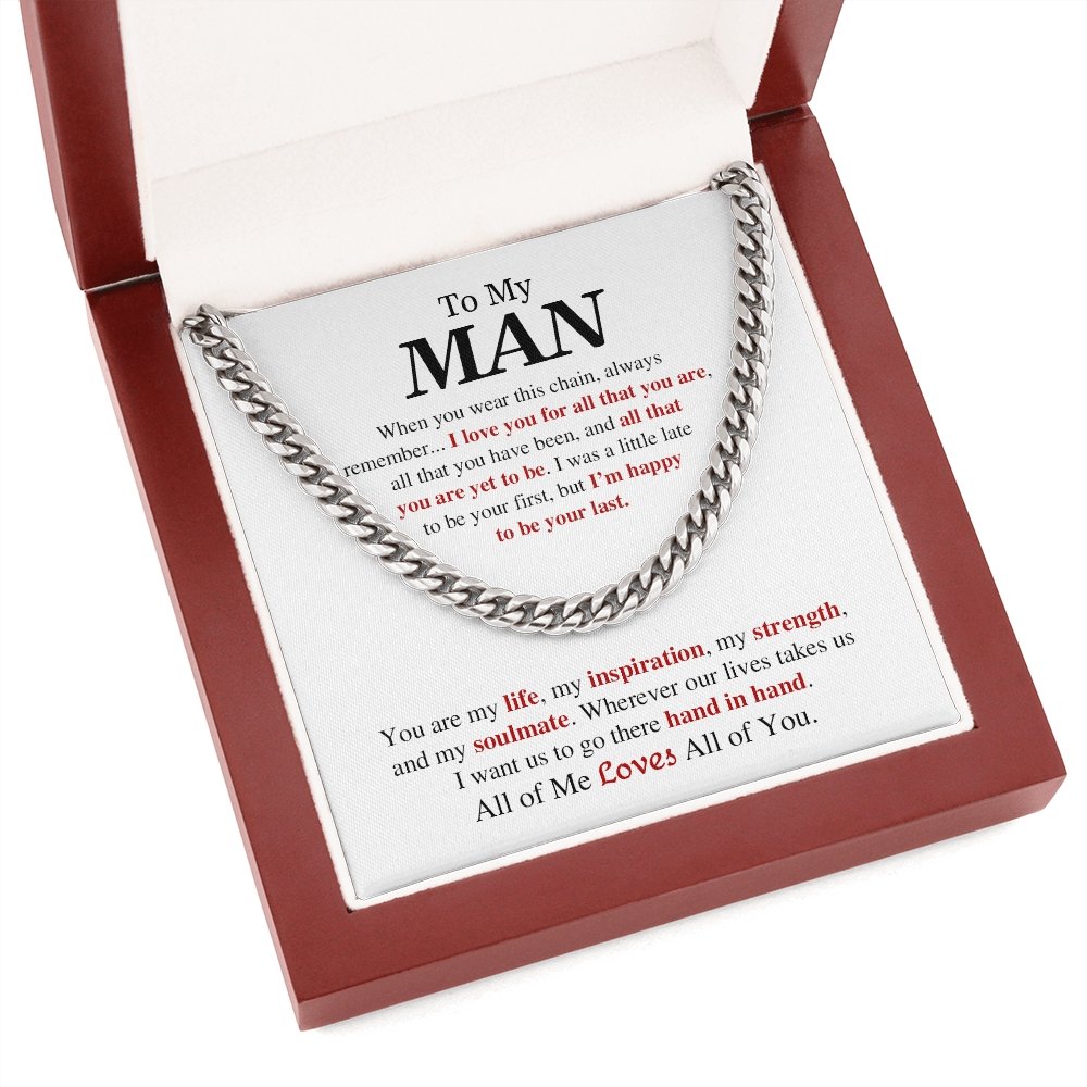 To My Man | You are My Life ❤️💕 | Jewelry | C30184T, C30184TG, lx-C30184, PB23-WOOD, PROD-1823362, PT-1772, USER-43062 | TageUnlimited