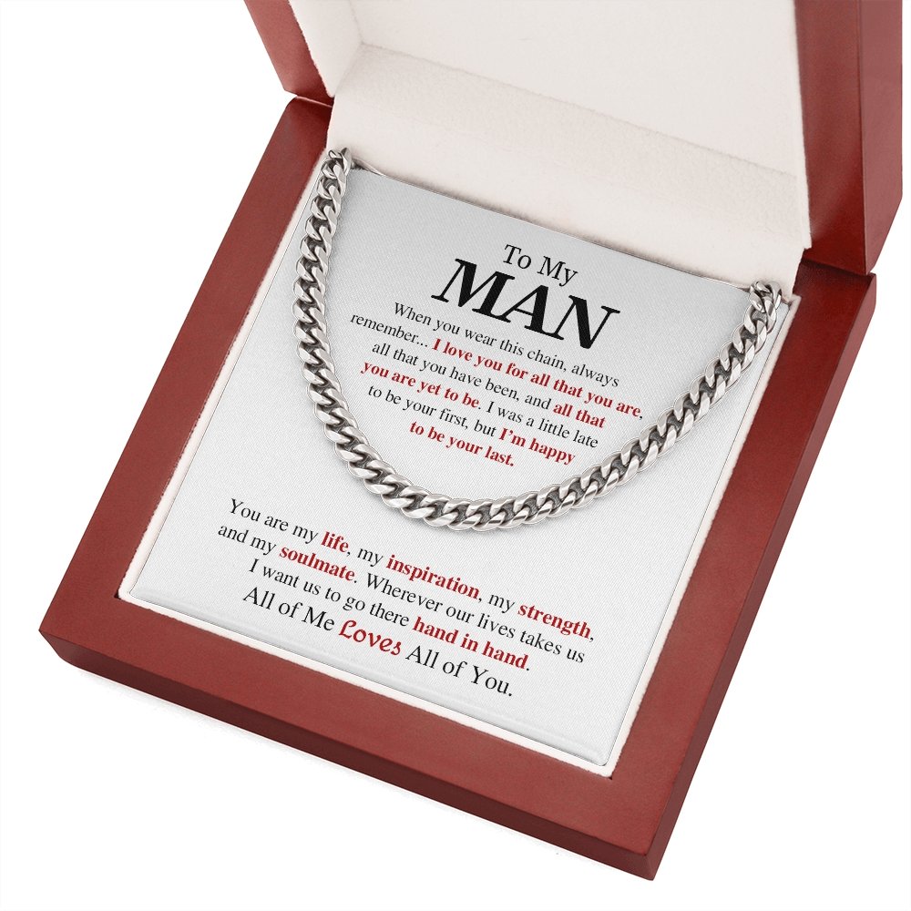 To My Man | You are My Life ❤️💕 | Jewelry | C30184T, C30184TG, lx-C30184, PB23-WOOD, PROD-1823362, PT-1772, USER-43062 | TageUnlimited