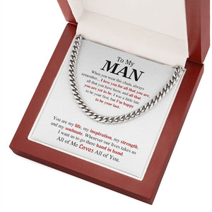 To My Man | You are My Life ❤️💕 | Jewelry | C30184T, C30184TG, lx-C30184, PB23-WOOD, PROD-1823362, PT-1772, USER-43062 | TageUnlimited