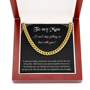 To My Man | You Are My Life | Jewelry | C30184T, C30184TG, lx-C30184, PB23-WOOD, PROD-1957237, PT-1772, USER-43062 | TageUnlimited
