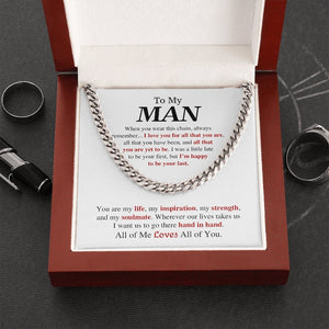 To My Man | You are My Life ❤️💕 | Jewelry | C30184T, C30184TG, lx-C30184, PB23-WOOD, PROD-1823362, PT-1772, USER-43062 | TageUnlimited